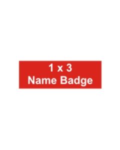 1 x 3 Name Badge TEST Function